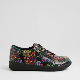 ZIERA SOLAR BLACK FLORAL - Women sneakers - Collective Shoes 