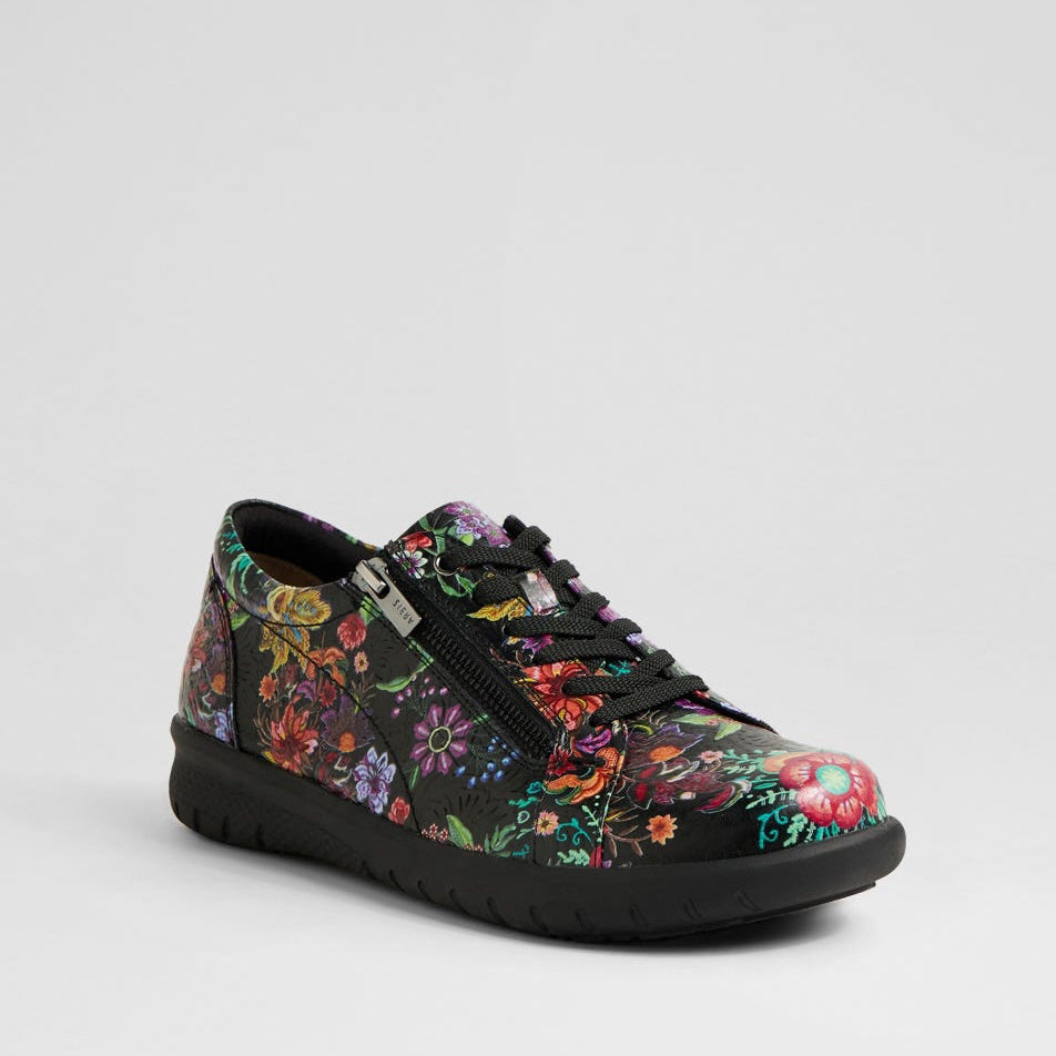 ZIERA SOLAR BLACK FLORAL - Women sneakers - Collective Shoes 