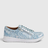 Blue silver Paisley