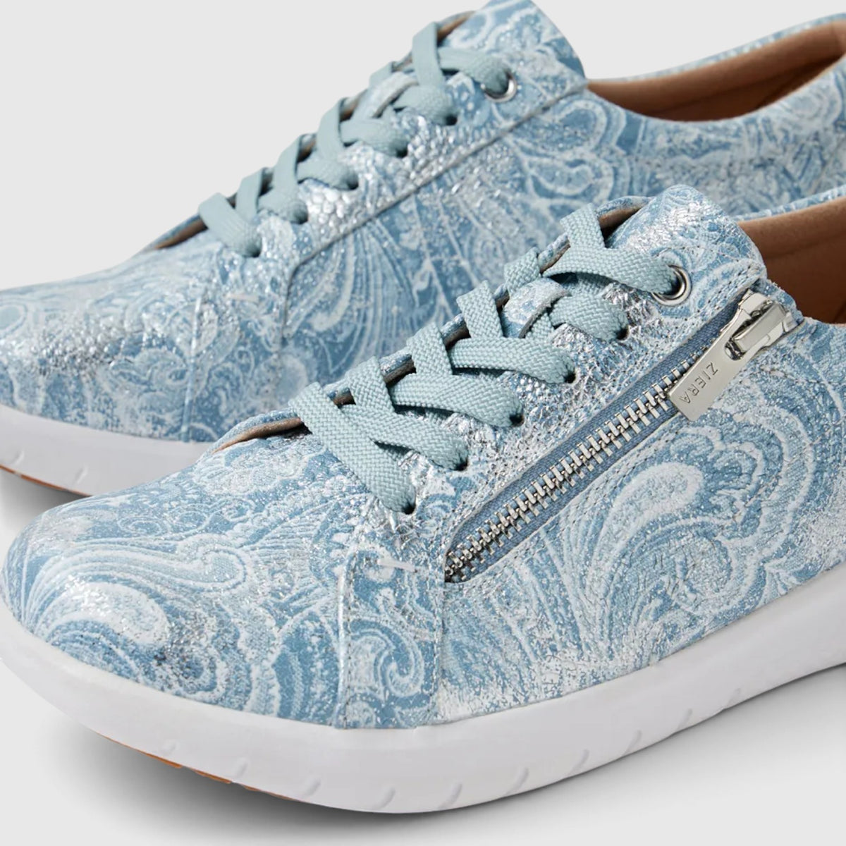ZIERA SOLAR BLUE SILVER PAISLEY