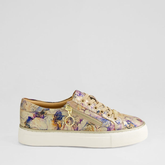 ZIERA PAMELA GOLD VINTAGE FLORAL - Women sneakers - Collective Shoes 