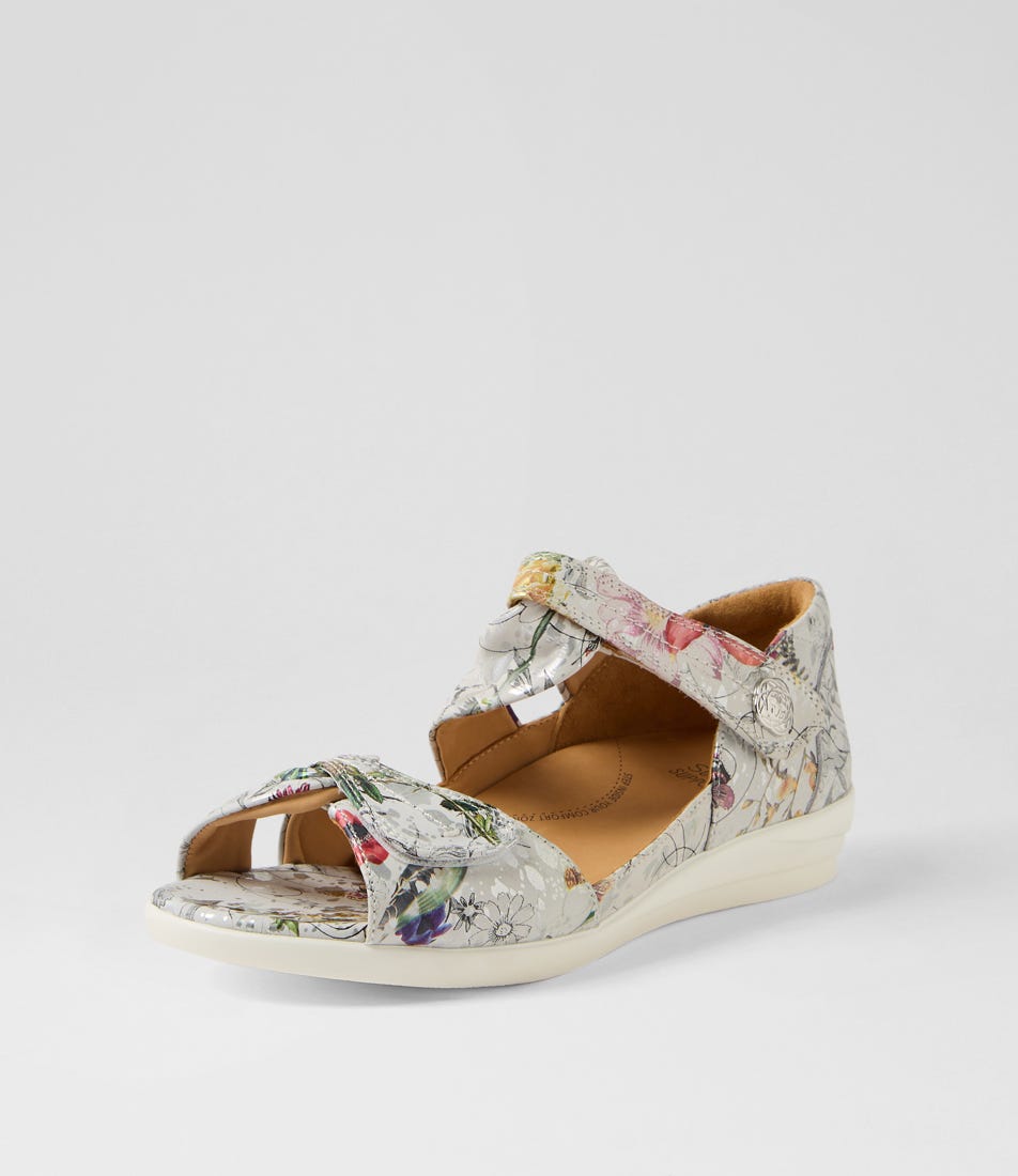 ZIERA DOXIE WHITE FIELDS - Women Sandals - Collective Shoes 