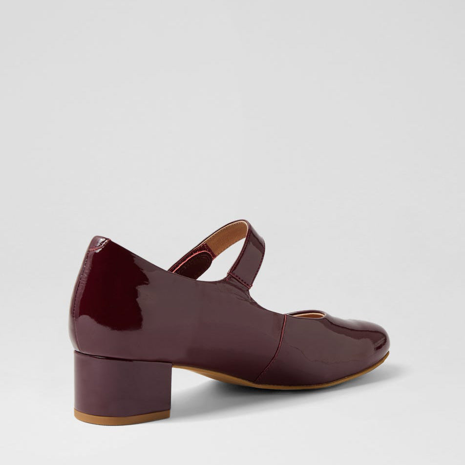 ZIERA KITTY BURGUNDY PATENT - Women Heels - Collective Shoes 
