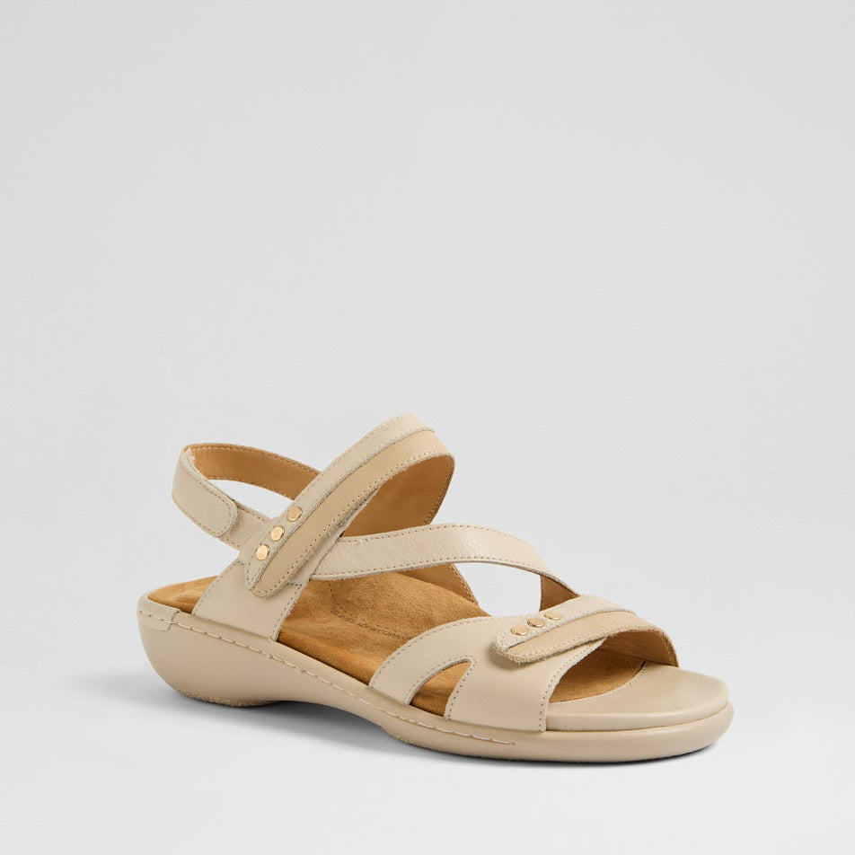 ZIERA BEAUX VANILLA CAMEL - Women Sandals - Collective Shoes 