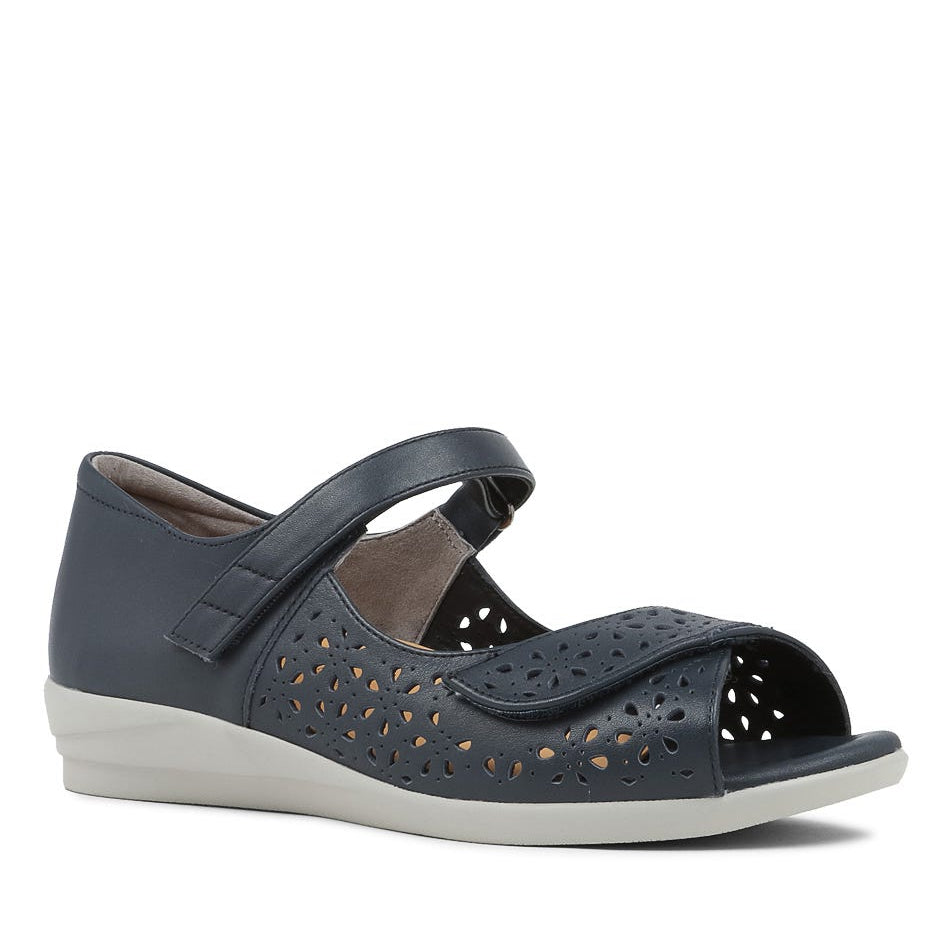 ZIERA DAFFODIL NAVY GREY SOLE - Women Sandals - Collective Shoes 