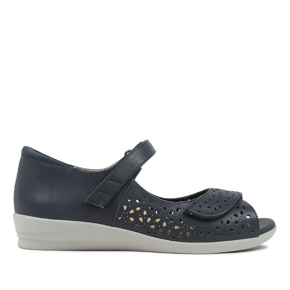 ZIERA DAFFODIL NAVY GREY SOLE - Women Sandals - Collective Shoes 