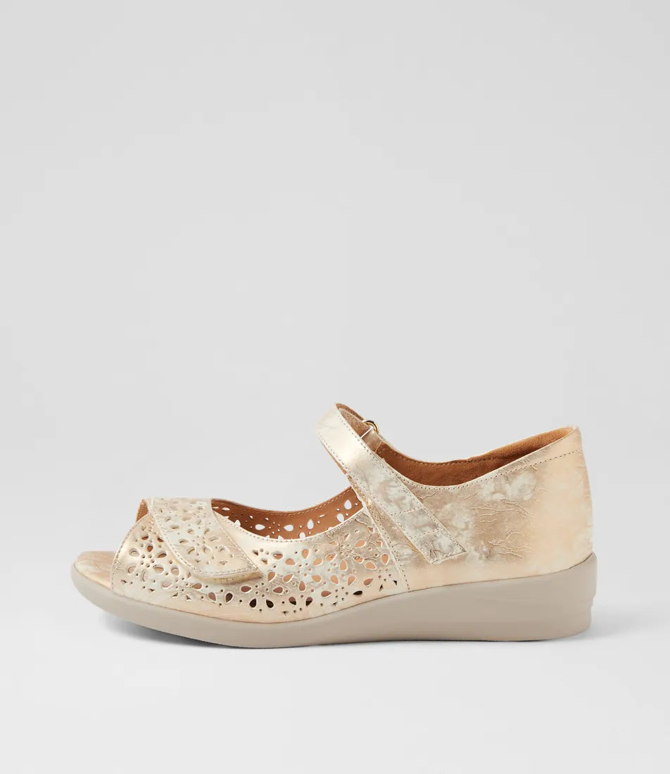 ZIERA DAFFODIL SMUDGE METAL - Women Sandals - Collective Shoes 
