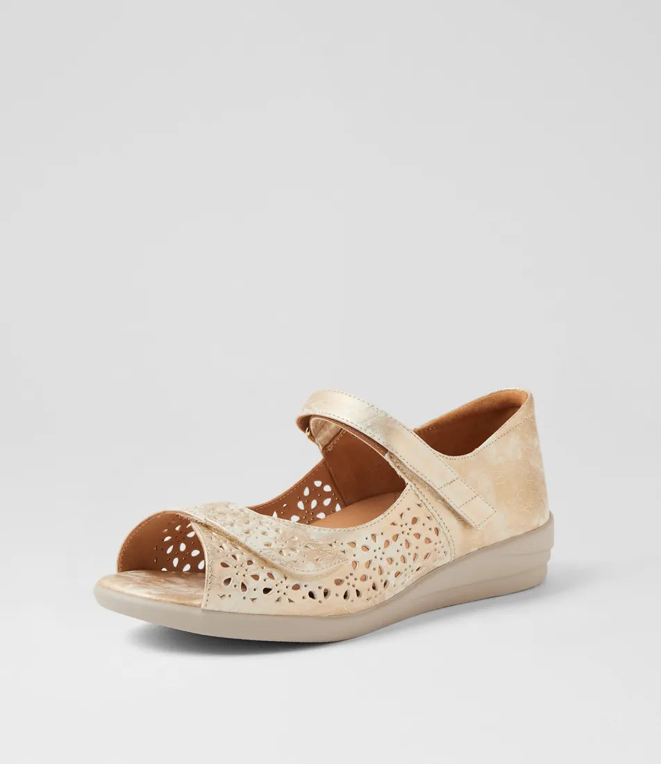 ZIERA DAFFODIL SMUDGE METAL - Women Sandals - Collective Shoes 