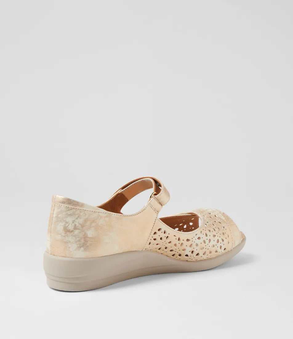 ZIERA DAFFODIL SMUDGE METAL - Women Sandals - Collective Shoes 