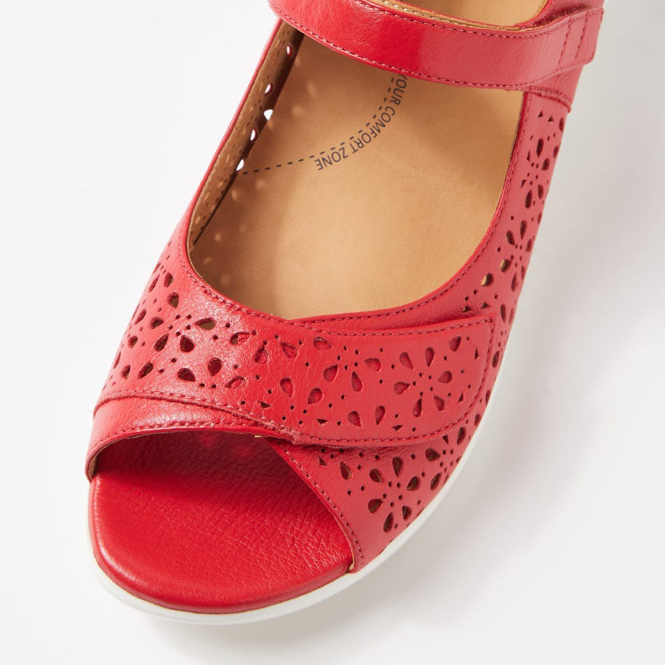 ZIERA DAFFODIL RED - Women Sandals - Collective Shoes 