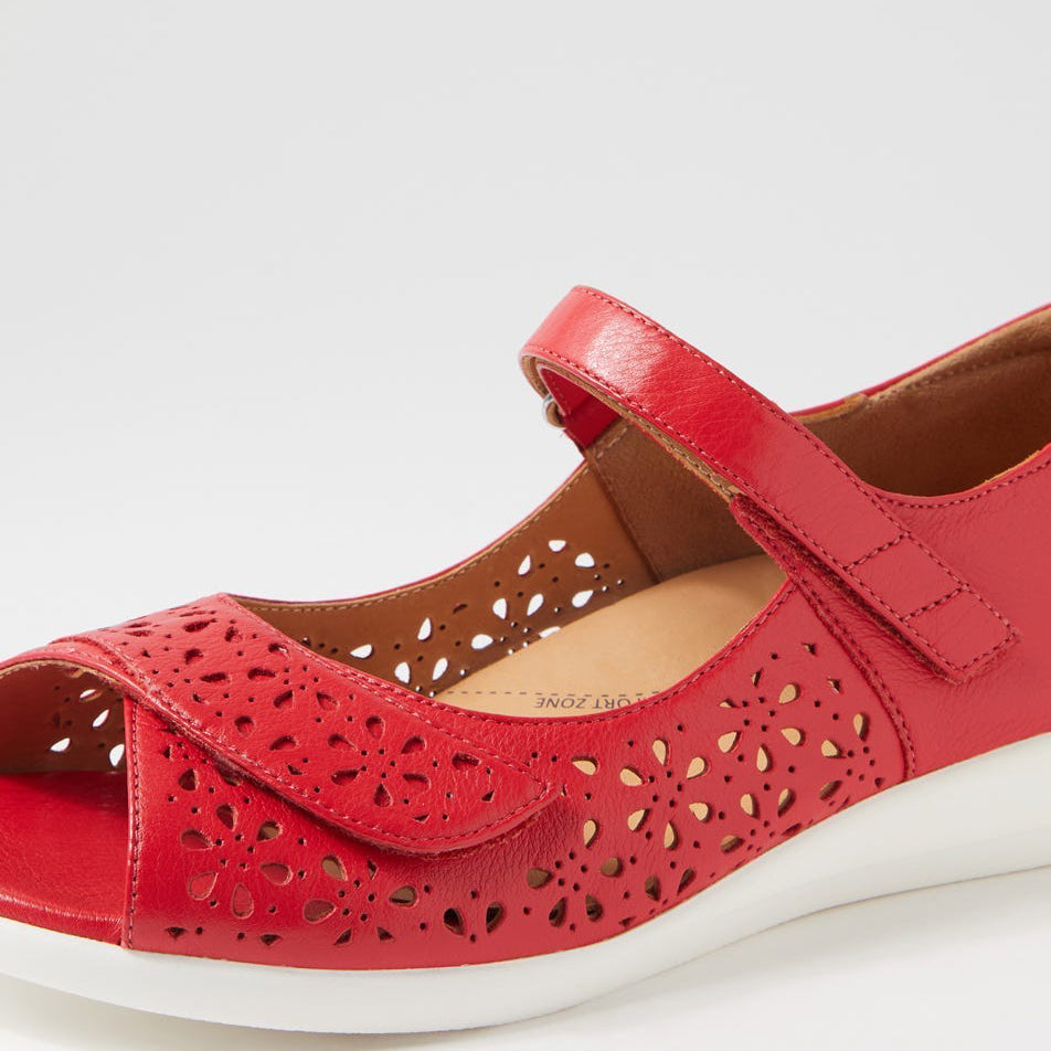 ZIERA DAFFODIL RED - Women Sandals - Collective Shoes 