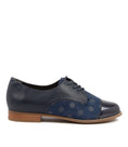 Load image into Gallery viewer, ZIERA TOBIN NAVY ROYAL - Women Oxford / Brogue Shoes - Collective Shoes 
