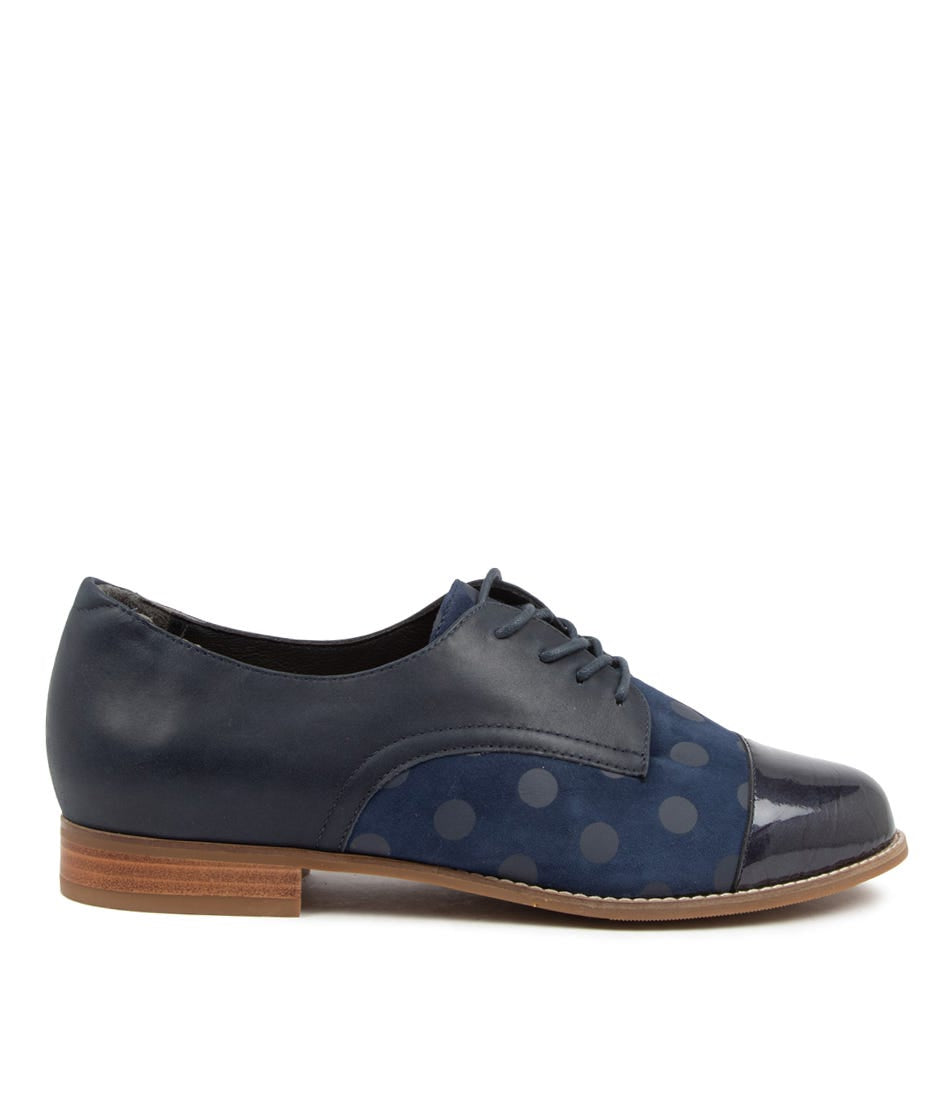 ZIERA TOBIN NAVY ROYAL - Women Oxford / Brogue Shoes - Collective Shoes 