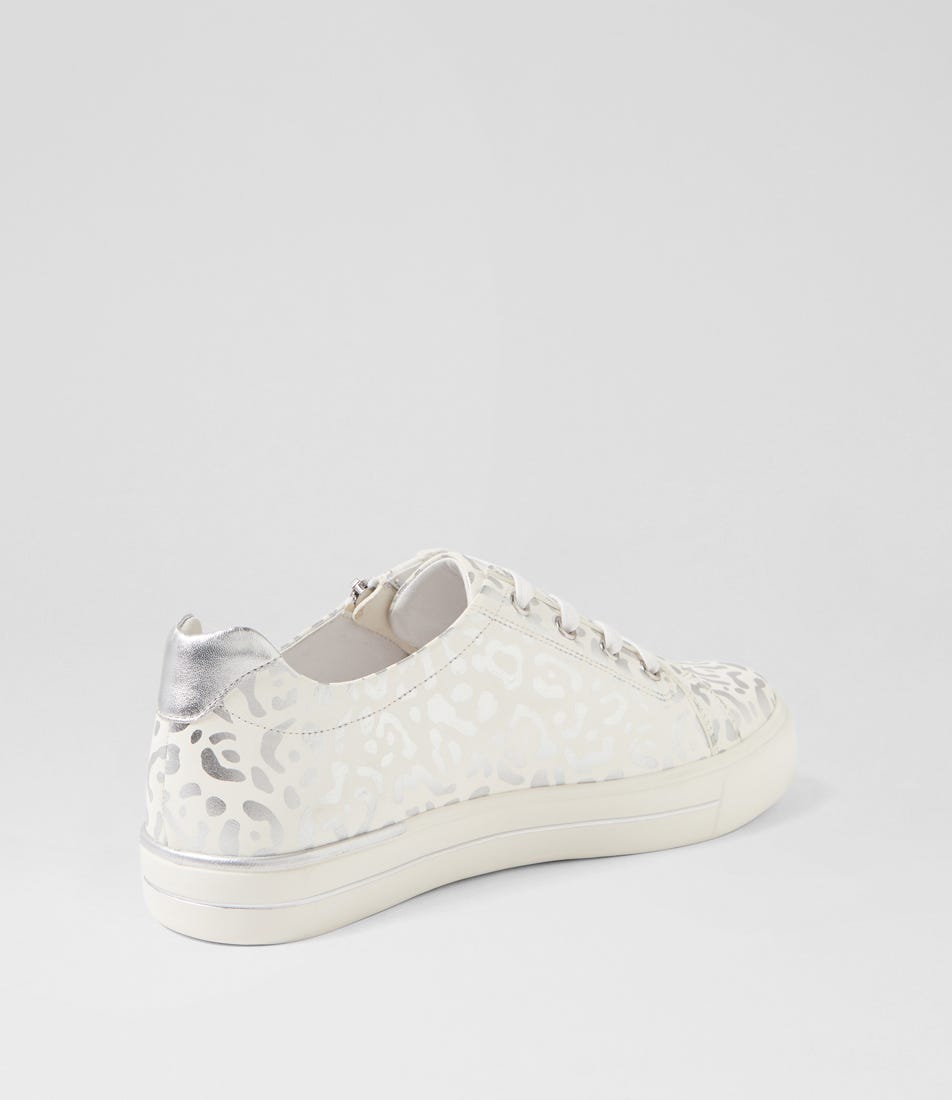 ZIERA AUDRY WHITE SILVER LEO - Women sneakers - Collective Shoes 