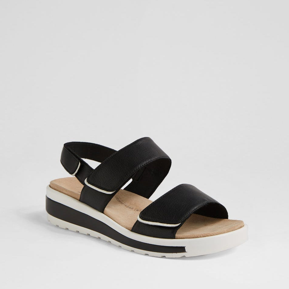 ZIERA GARLIN BLACK WHITE - Women Sandals - Collective Shoes 