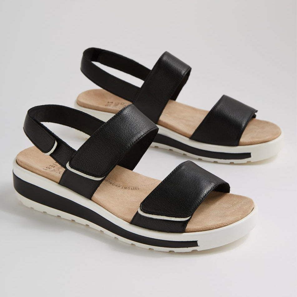 ZIERA GARLIN BLACK WHITE - Women Sandals - Collective Shoes 