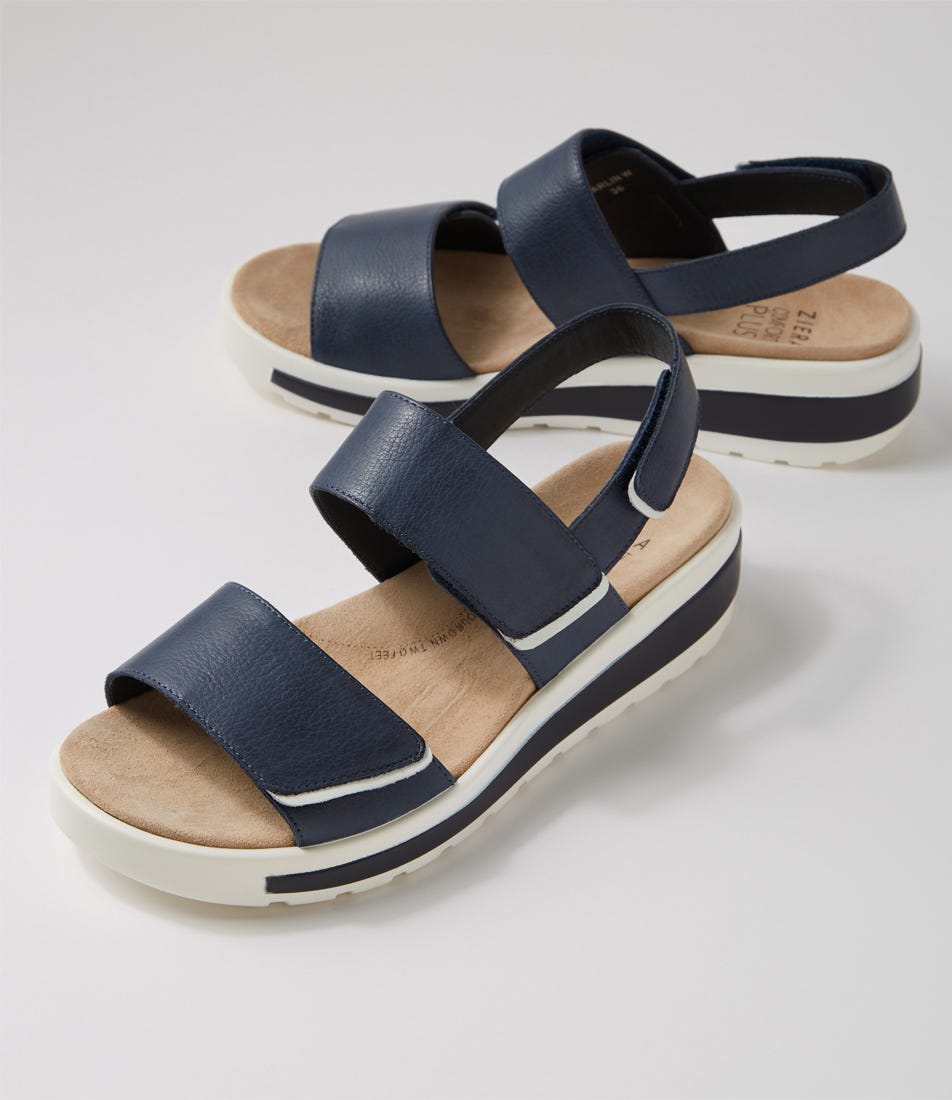 ZIERA GARLIN NAVY - Women Sandals - Collective Shoes 