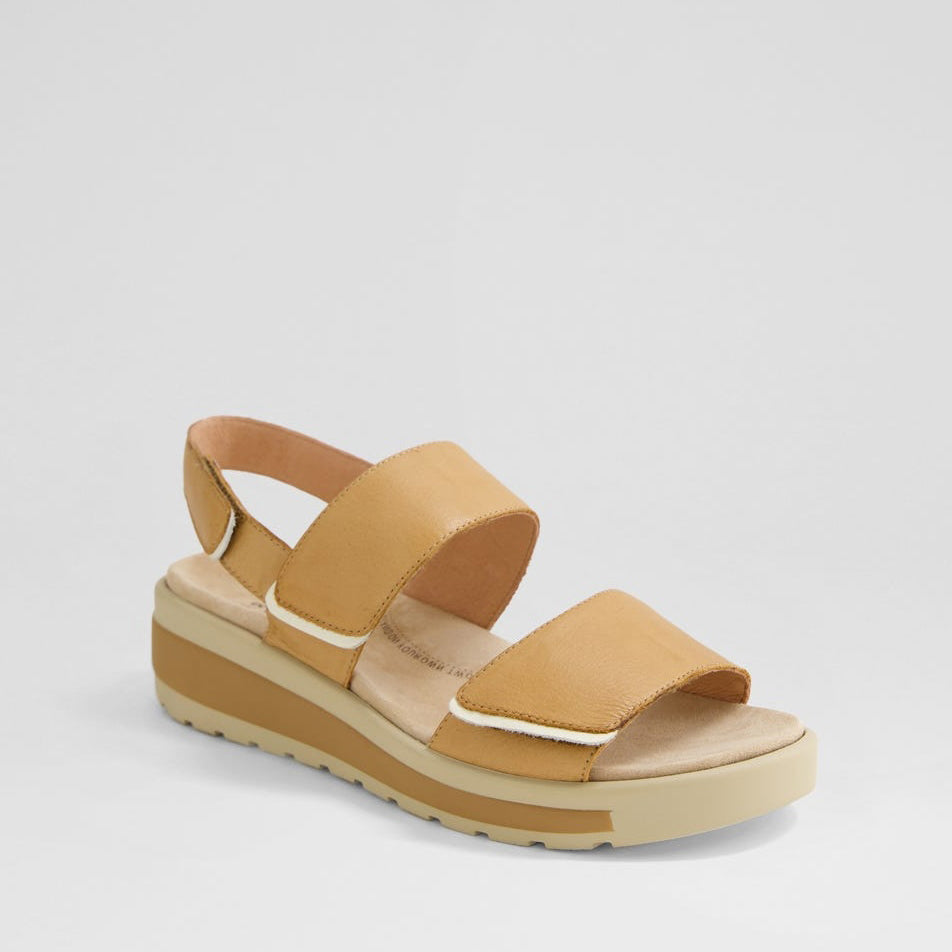 ZIERA GARLIN DK TAN ALMOND - Women Sandals - Collective Shoes 