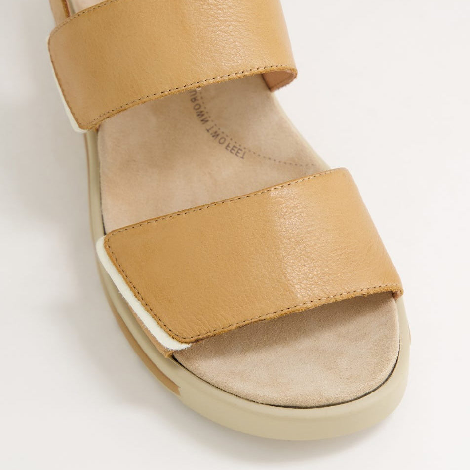 ZIERA GARLIN DK TAN ALMOND - Women Sandals - Collective Shoes 