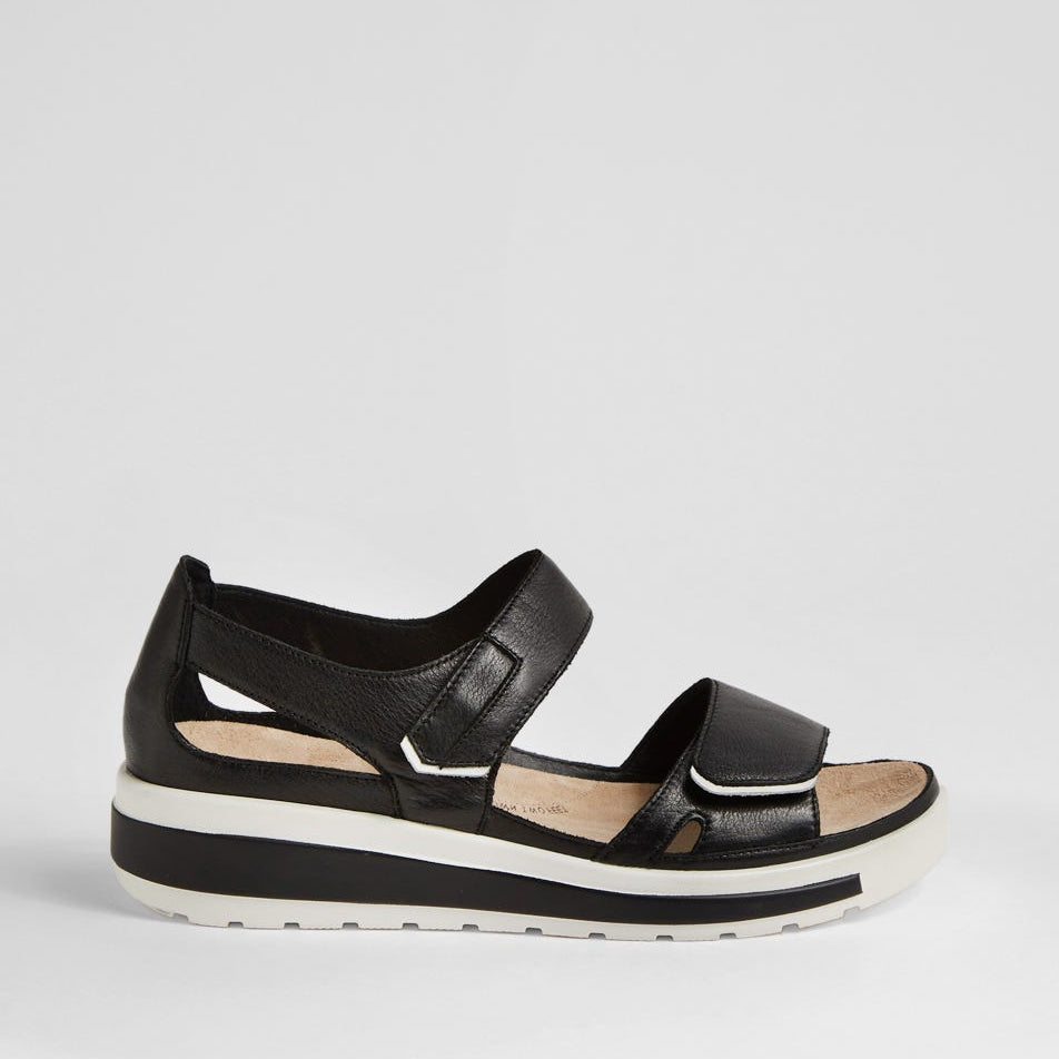 ZIERA GEDD BLACK WHITE - Women Sandals - Collective Shoes 
