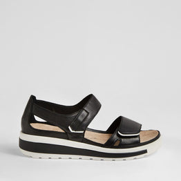 ZIERA GEDD BLACK WHITE - Women Sandals - Collective Shoes 