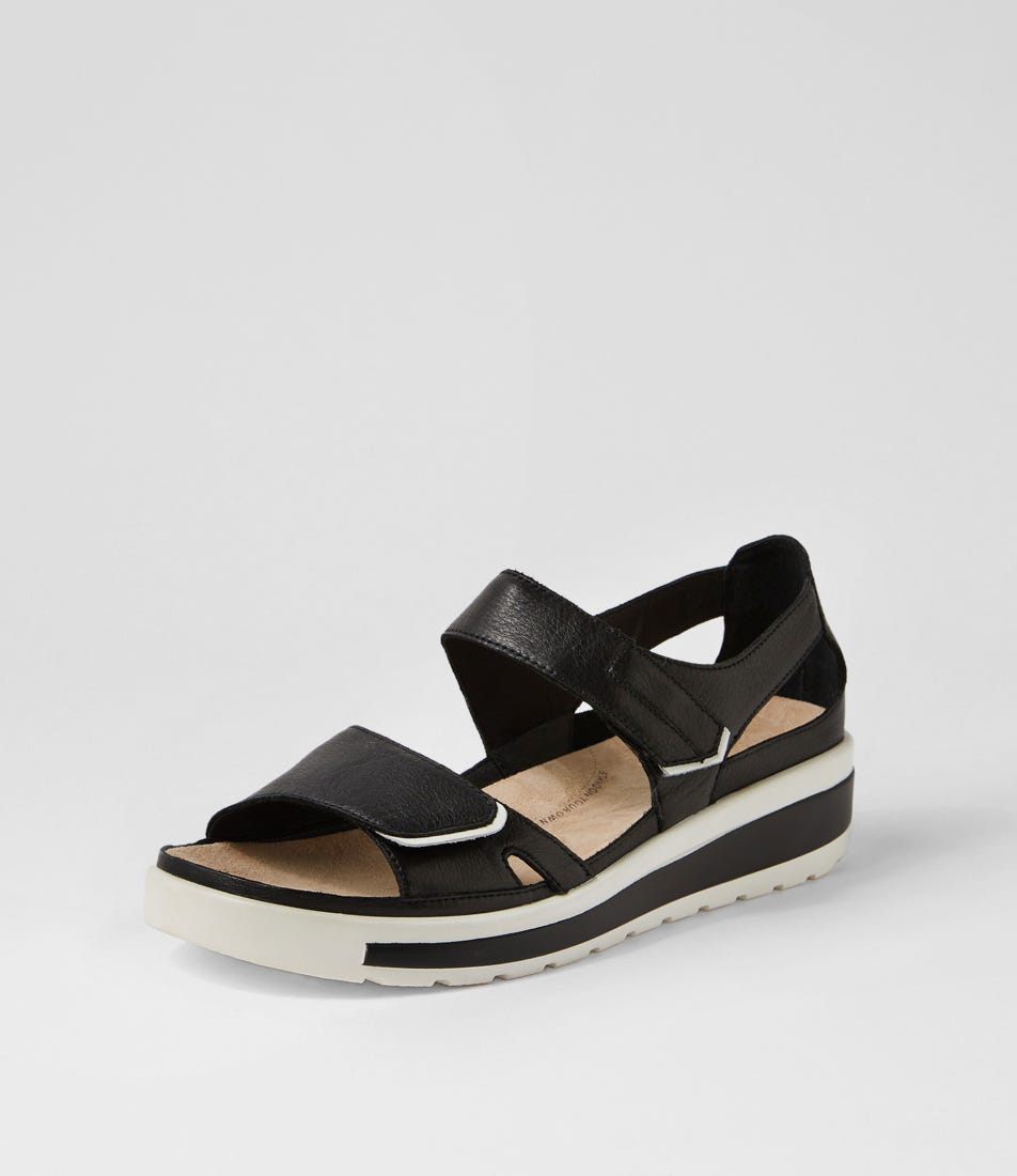 ZIERA GEDD BLACK WHITE - Women Sandals - Collective Shoes 