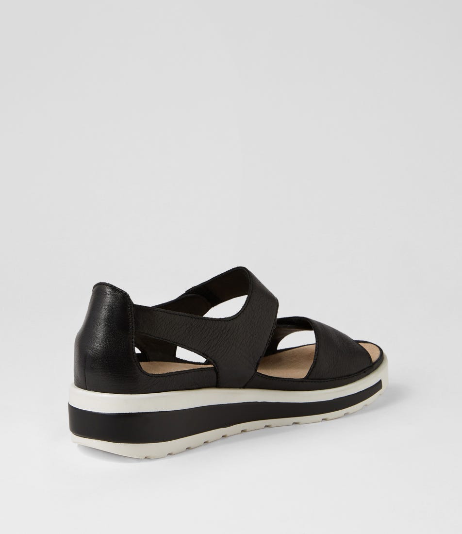 ZIERA GEDD BLACK WHITE - Women Sandals - Collective Shoes 