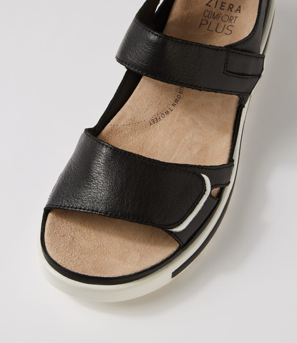 ZIERA GEDD BLACK WHITE - Women Sandals - Collective Shoes 
