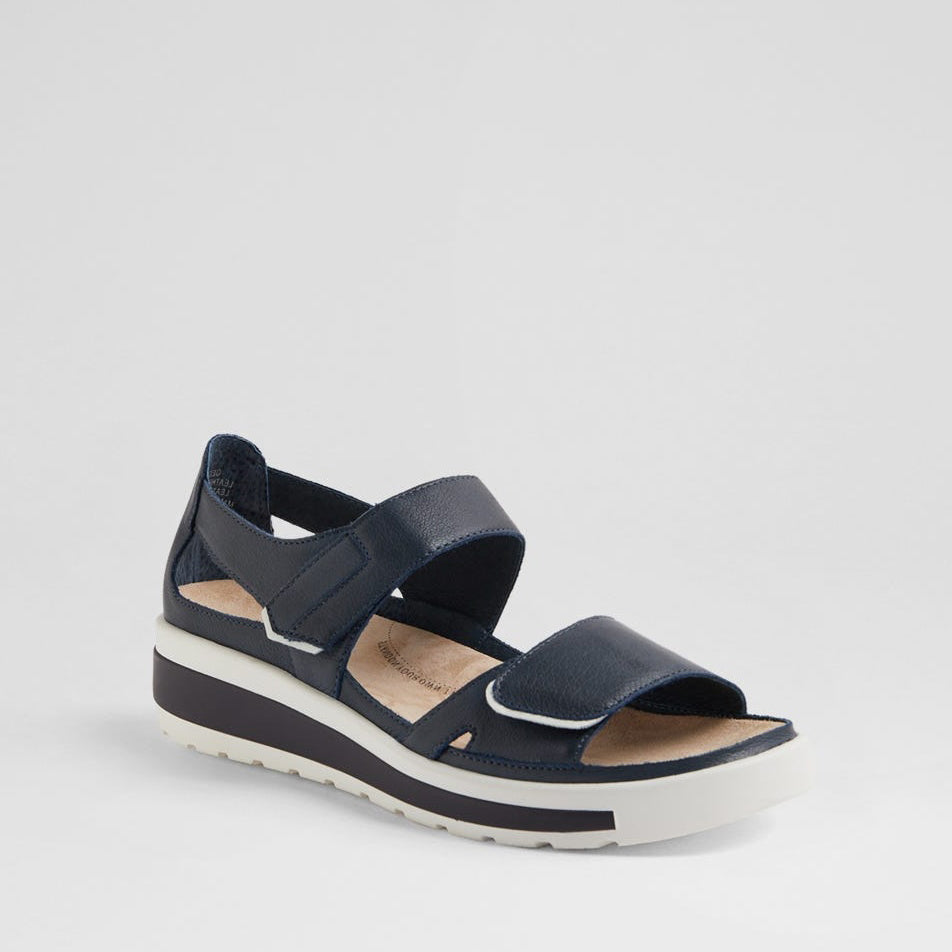 ZIERA GEDD NAVY WHITE - Women Sandals - Collective Shoes 