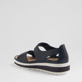 Load image into Gallery viewer, ZIERA GEDD NAVY WHITE - Women Sandals - Collective Shoes 
