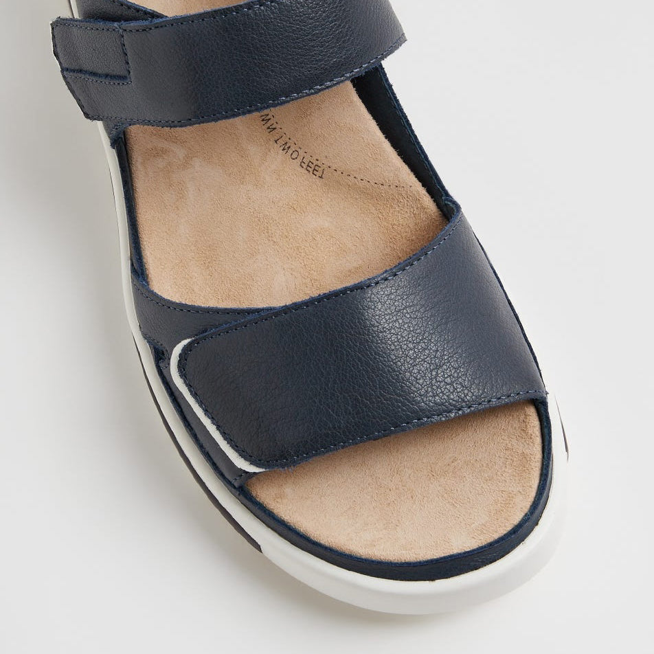 ZIERA GEDD NAVY WHITE - Women Sandals - Collective Shoes 