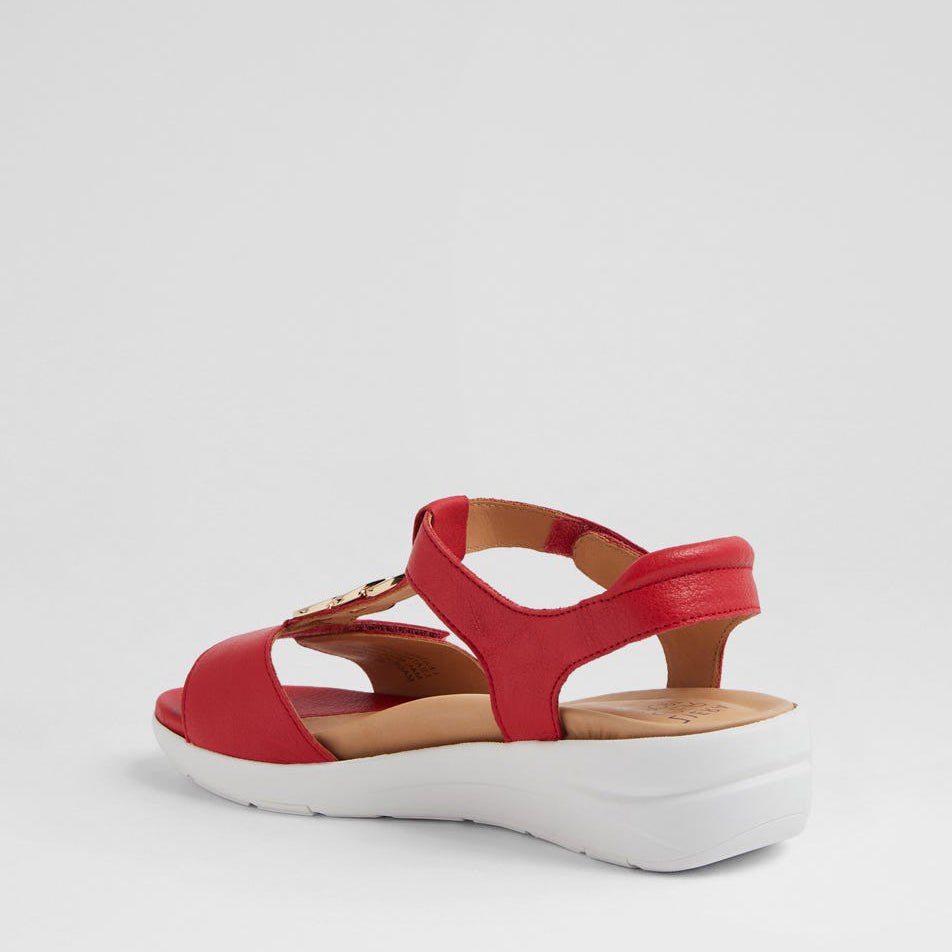 ZIERA NAVVON RED - Women Sandals - Collective Shoes 