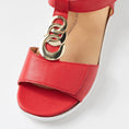 Load image into Gallery viewer, ZIERA NAVVON RED - Women Sandals - Collective Shoes 
