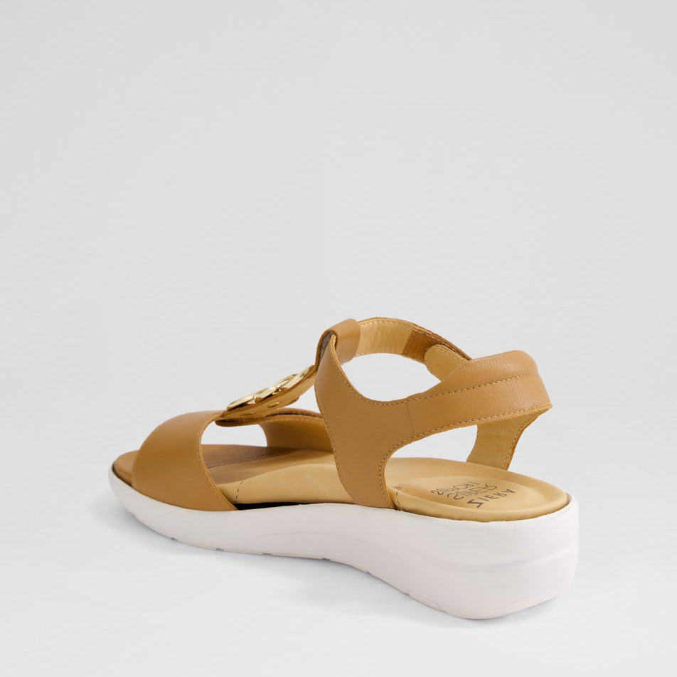 ZIERA NAVVON TAN - Women Sandals - Collective Shoes 