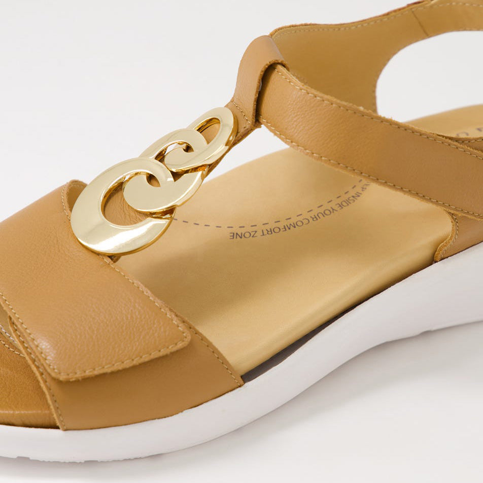 ZIERA NAVVON TAN - Women Sandals - Collective Shoes 