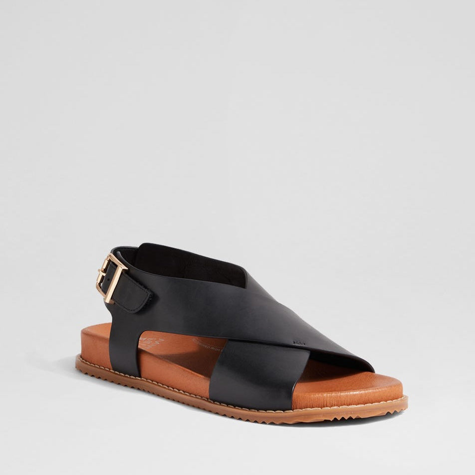 ZIERA HANAKO BLACK TAN - Women Sandals - Collective Shoes 