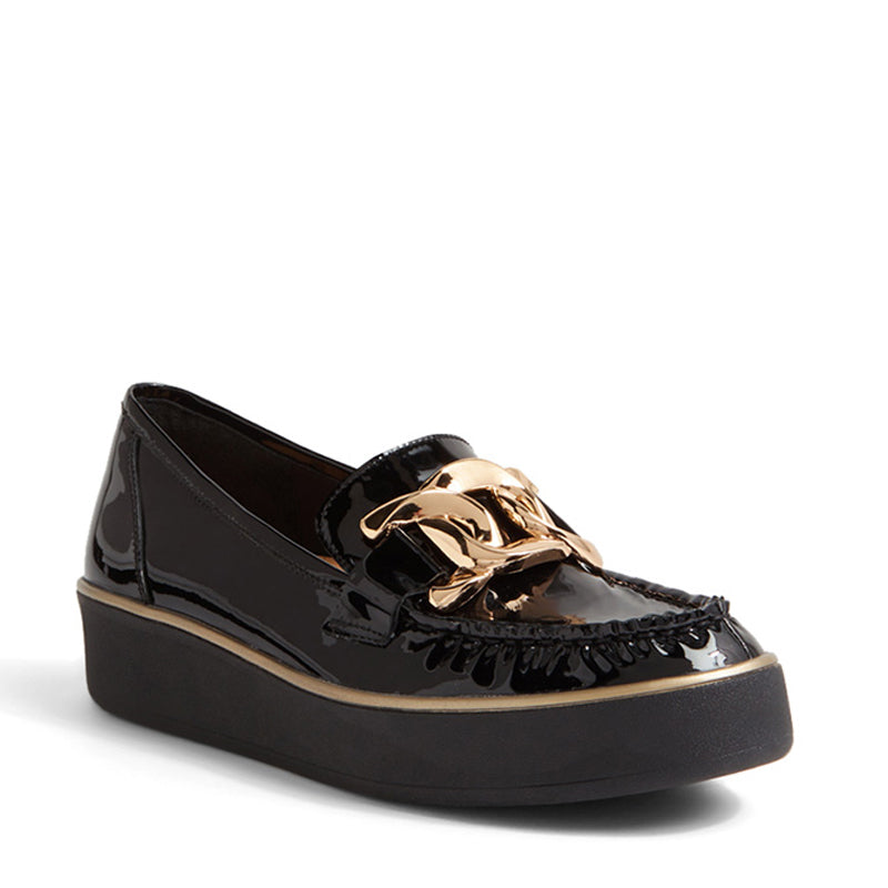 ZIERA ZURINA BLACK PATENT - Women Loafers - Collective Shoes 