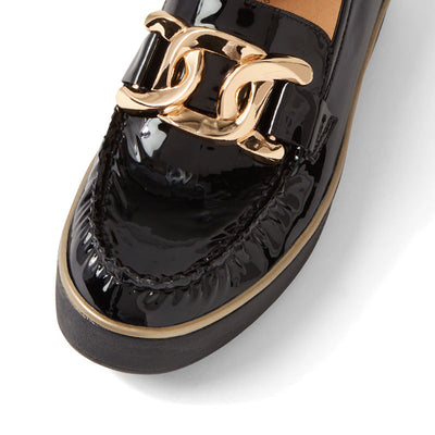 ZIERA ZURINA BLACK PATENT - Women Loafers - Collective Shoes 