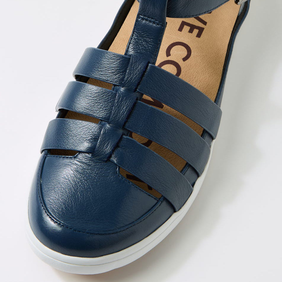 ZIERA DIANEY NAVY WHITE - Women Sandals - Collective Shoes 