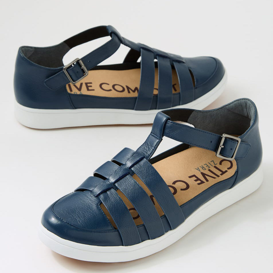 ZIERA DIANEY NAVY WHITE - Women Sandals - Collective Shoes 