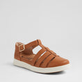 Load image into Gallery viewer, ZIERA DIANEY DK TAN WHITE - Women Sandals - Collective Shoes 
