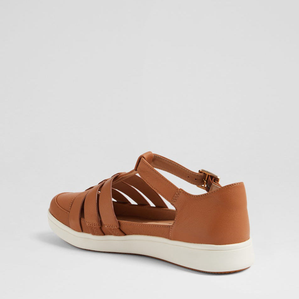 ZIERA DIANEY DK TAN WHITE - Women Sandals - Collective Shoes 