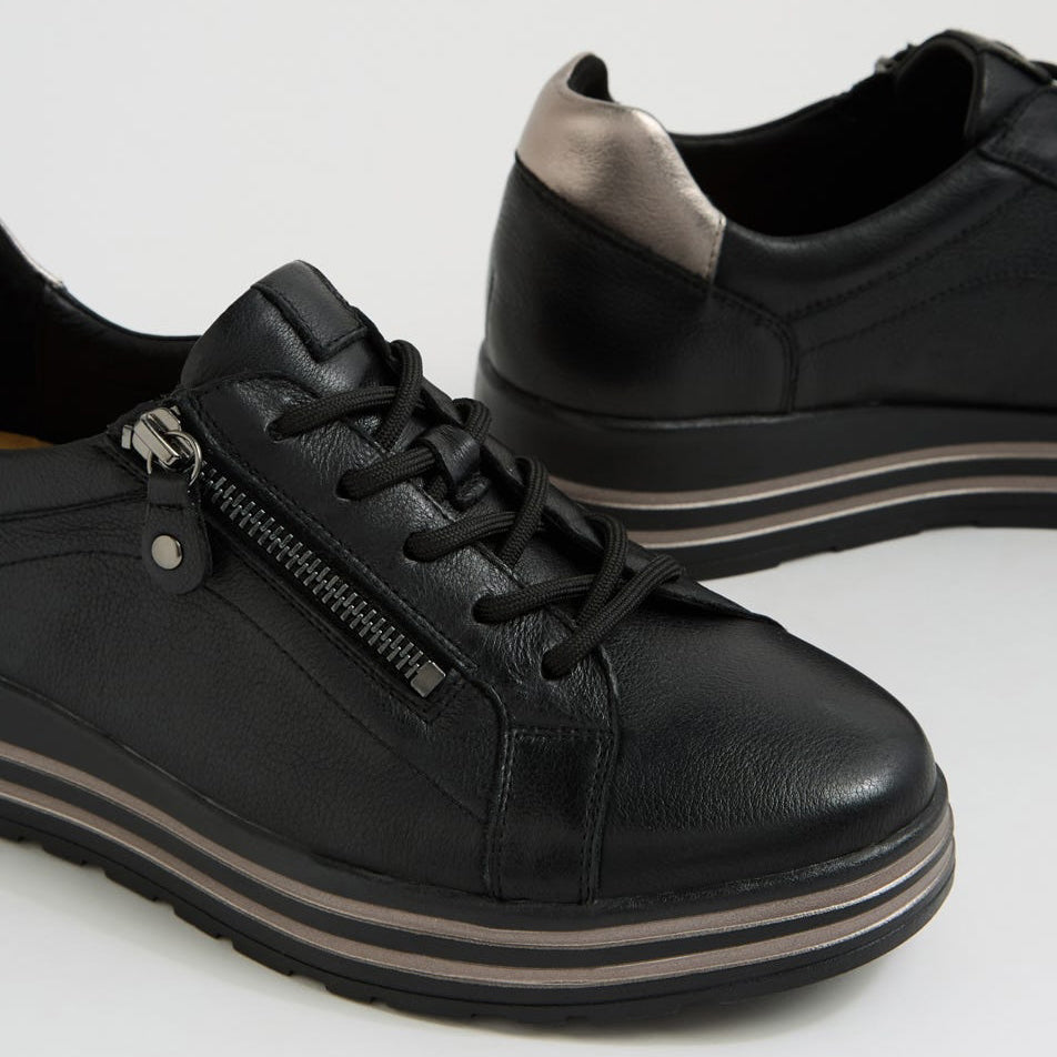 ZIERA VAMRA BLACK PEWTER - Women Sneakers - Collective Shoes 