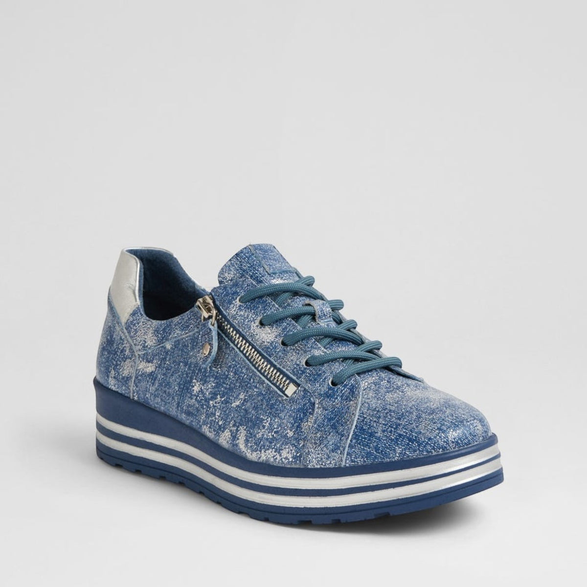ZIERA VAMRA DENIM LIZARD SILVER