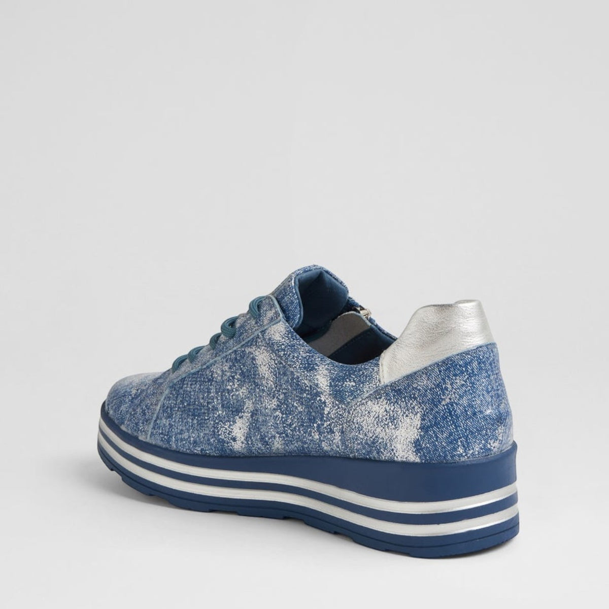 ZIERA VAMRA DENIM LIZARD SILVER