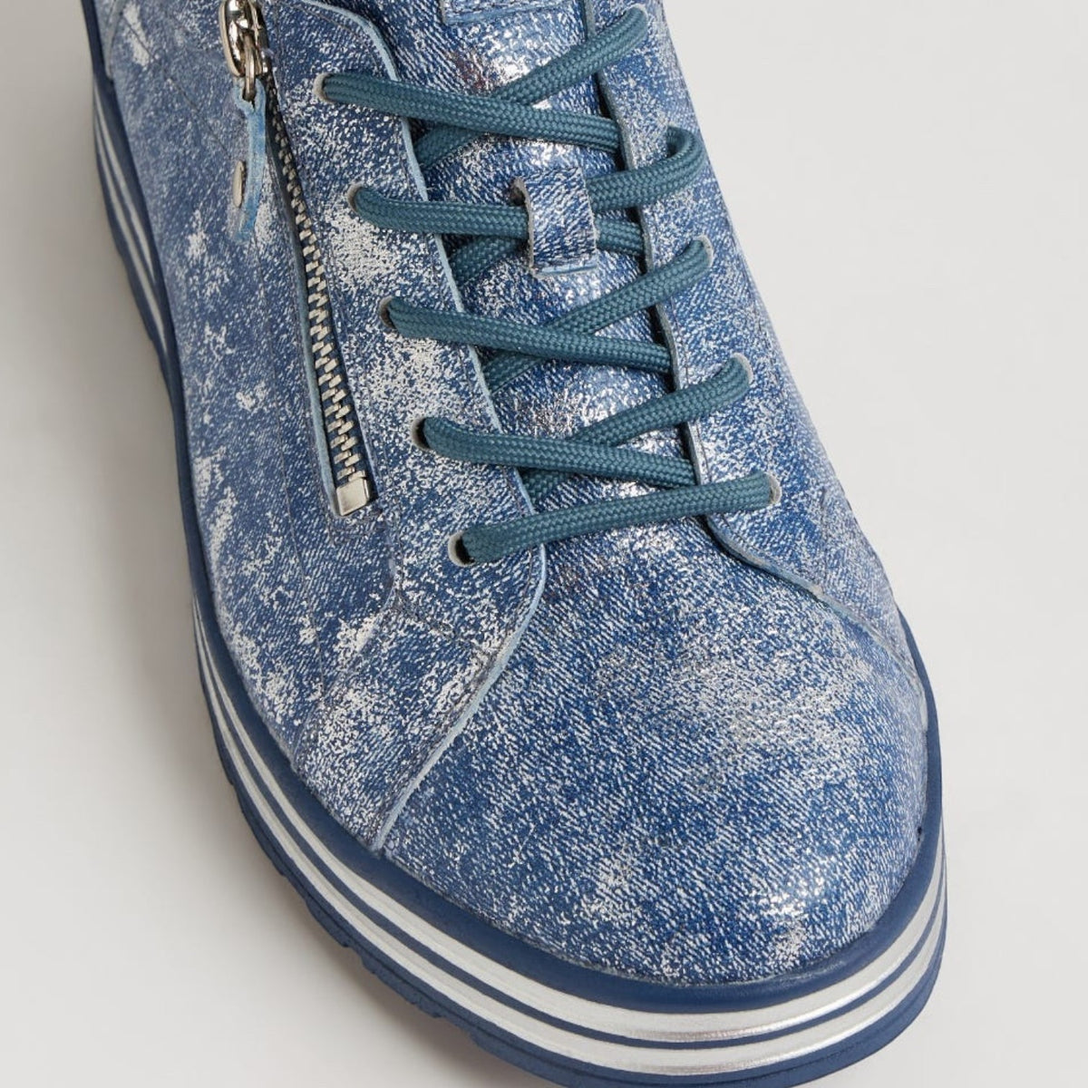 ZIERA VAMRA DENIM LIZARD SILVER