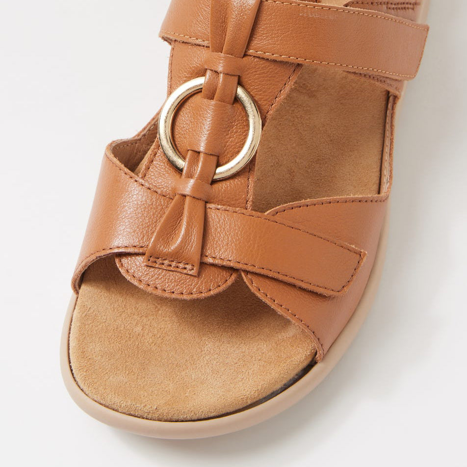 ZIERA BRISA DK TAN - Women Sandals - Collective Shoes 