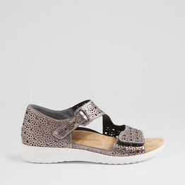 ZIERA BIZZA PEWTER WHITE - Women Sandals - Collective Shoes 