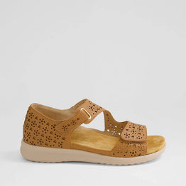 ZIERA BIZZA DARK TAN ALMOND - Women Sandals - Collective Shoes 