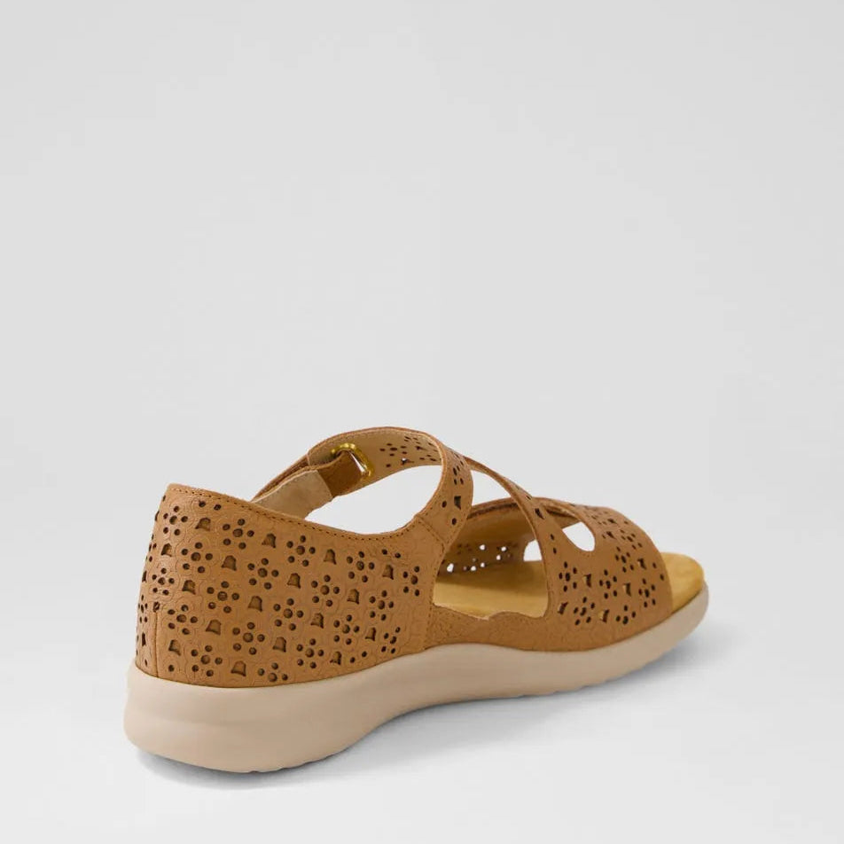 ZIERA BIZZA DARK TAN ALMOND - Women Sandals - Collective Shoes 